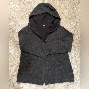 Eileen Fisher Charcoal Gray Wool Coat